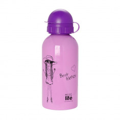 Παγούρι Eco Life Μεταλλικό Ανοξείδωτο Fashion Girl 500ml