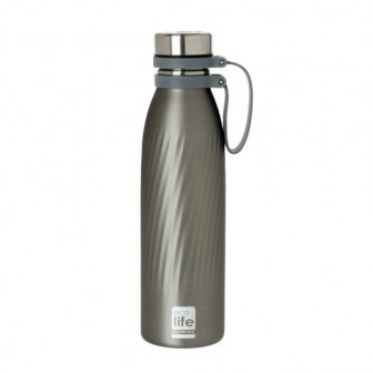 Θερμός EcoLife Μεταλλικό Ανοξείδωτο Cool Grey Thermos 500ml