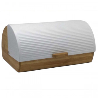 Ψωμιέρα Stripes Λευκη Bamboo Marva Home