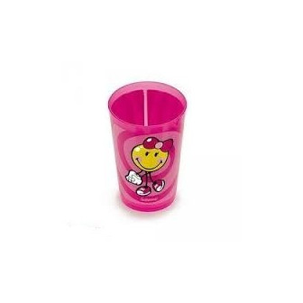 Ποτήρι Σωλήνα Μελαμίνης Zak Designs Smiley Kid Girl 260ml